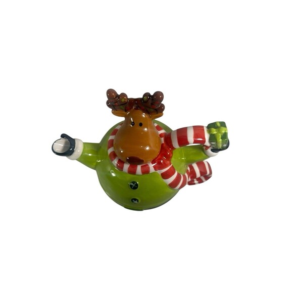 Cracker Barrel Merry Merry Ceramic Moose Reindeer Serve Ware Tea Set Christmas - Picture 7 of 16